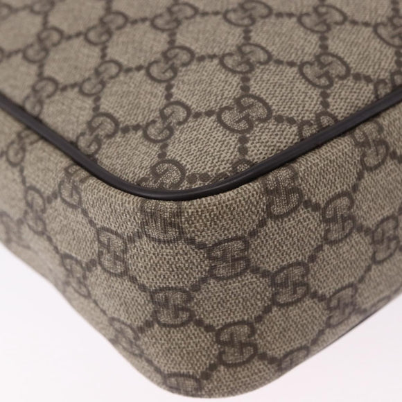 GUCCI GG Supreme Shoulder Bag PVC Beige Gold 233268 Auth 197812