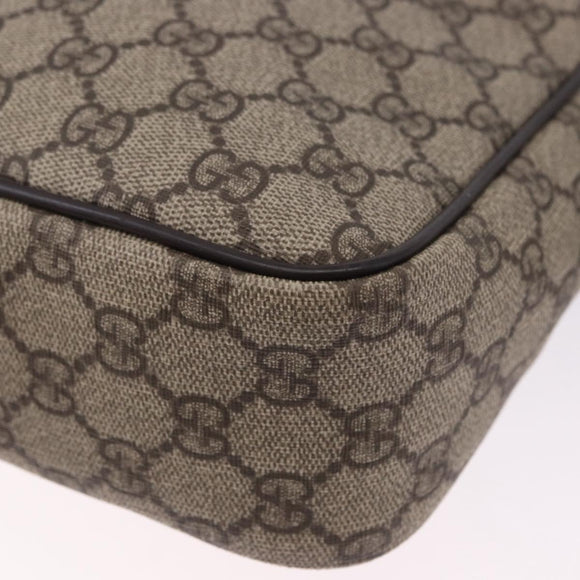 GUCCI GG Supreme Shoulder Bag PVC Beige Gold 233268 Auth 197812