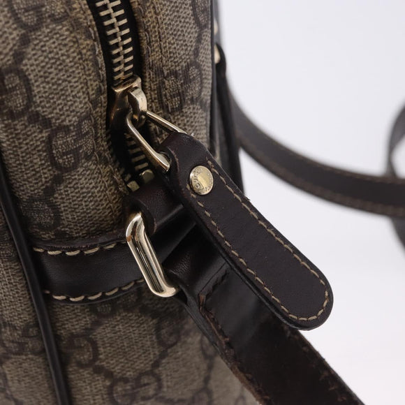 GUCCI GG Supreme Shoulder Bag PVC Beige Gold 233268 Auth 197812