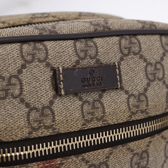 GUCCI GG Supreme Shoulder Bag PVC Beige Gold 233268 Auth 197812