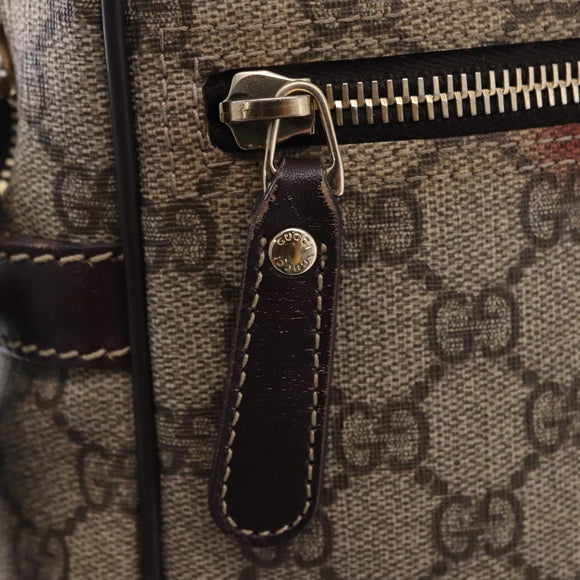 GUCCI GG Supreme Shoulder Bag PVC Beige Gold 233268 Auth 197812