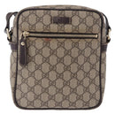 GUCCI GG Supreme Shoulder Bag PVC Beige Gold 233268 Auth 197812-13