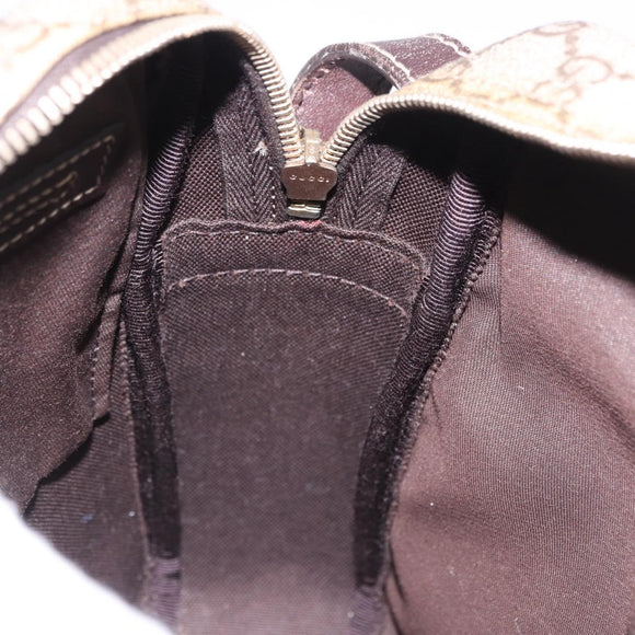 GUCCI GG Supreme Shoulder Bag PVC Beige Gold 233268 Auth 197812