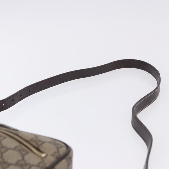 GUCCI GG Supreme Shoulder Bag PVC Beige Gold 233268 Auth 197812