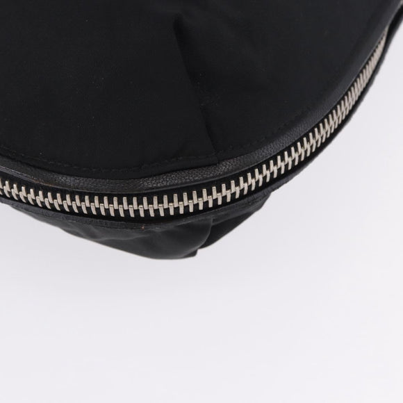 PRADA Shoulder Bag Nylon Black Silver Auth 197814A