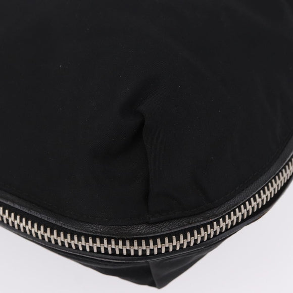 PRADA Shoulder Bag Nylon Black Silver Auth 197814A