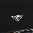 PRADA Shoulder Bag Nylon Black Silver Auth 197814A-17