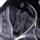 PRADA Shoulder Bag Nylon Black Silver Auth 197814A-23