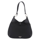 PRADA Shoulder Bag Nylon Black Silver Auth 197814A-2