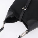 PRADA Shoulder Bag Nylon Black Silver Auth 197814A-6