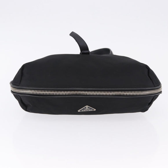 PRADA Shoulder Bag Nylon Black Silver Auth 197814A