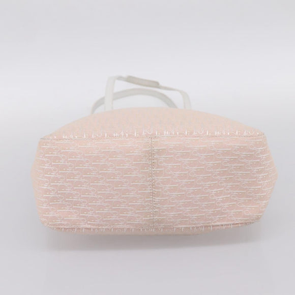 Christian Dior Trotter Canvas Shoulder Bag Pink Silver Auth 197815A