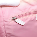 Christian Dior Trotter Canvas Shoulder Bag Pink Silver Auth 197815A-19