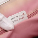 Christian Dior Trotter Canvas Shoulder Bag Pink Silver Auth 197815A-22