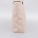 Christian Dior Trotter Canvas Shoulder Bag Pink Silver Auth 197815A-4