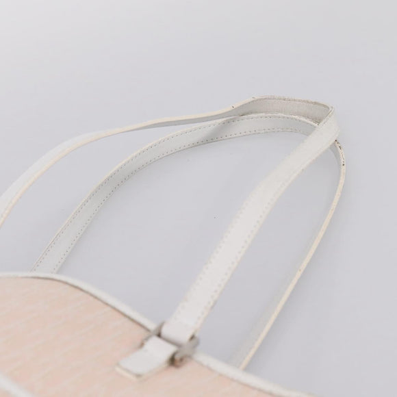 Christian Dior Trotter Canvas Shoulder Bag Pink Silver Auth 197815A