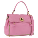 SAINT LAURENT Muse Two Hand Bag Leather 2way Pink Gold 289278 Auth 197816A-1