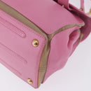SAINT LAURENT Muse Two Hand Bag Leather 2way Pink Gold 289278 Auth 197816A-13