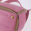 SAINT LAURENT Muse Two Hand Bag Leather 2way Pink Gold 289278 Auth 197816A-15