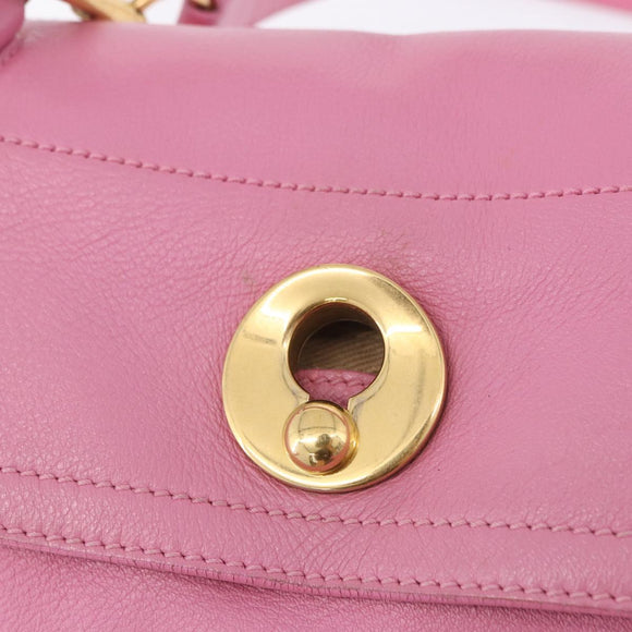 SAINT LAURENT Muse Two Hand Bag Leather 2way Pink Gold 289278 Auth 197816A