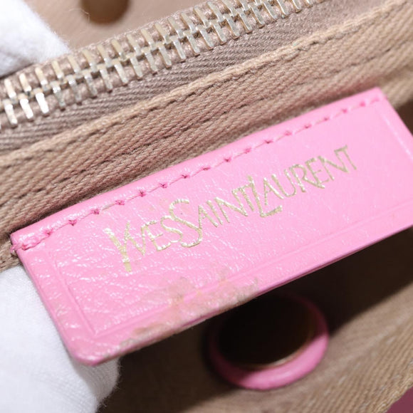SAINT LAURENT Muse Two Hand Bag Leather 2way Pink Gold 289278 Auth 197816A
