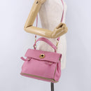 SAINT LAURENT Muse Two Hand Bag Leather 2way Pink Gold 289278 Auth 197816A-29