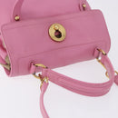 SAINT LAURENT Muse Two Hand Bag Leather 2way Pink Gold 289278 Auth 197816A-6