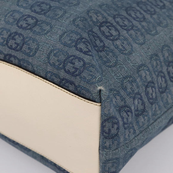 GUCCI Tote Bag Denim Blue 257245 Auth 197817A