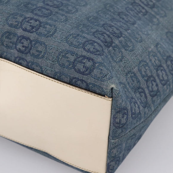 GUCCI Tote Bag Denim Blue 257245 Auth 197817A