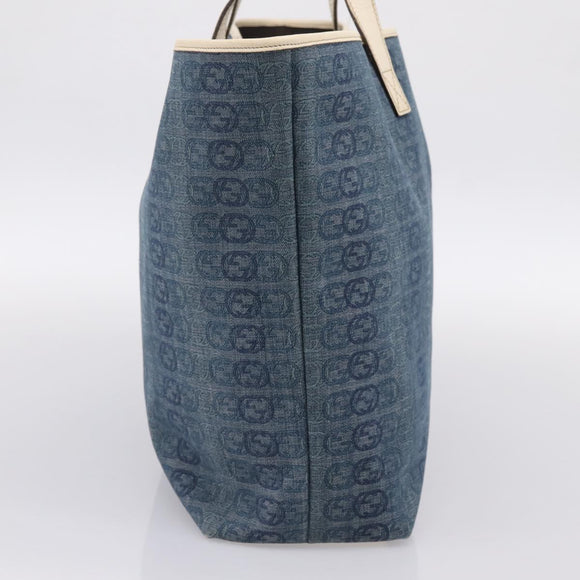GUCCI Tote Bag Denim Blue 257245 Auth 197817A