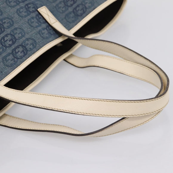 GUCCI Tote Bag Denim Blue 257245 Auth 197817A