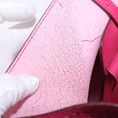 Christian Dior Tote Bag Leather Pink Silver Auth 197818-16