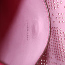 Christian Dior Tote Bag Leather Pink Silver Auth 197818-21
