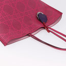 Christian Dior Tote Bag Leather Pink Silver Auth 197818-6