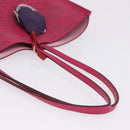 Christian Dior Tote Bag Leather Pink Silver Auth 197818-7
