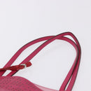 Christian Dior Tote Bag Leather Pink Silver Auth 197818-8