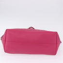 Christian Dior Tote Bag Leather Pink Silver Auth 197818-9