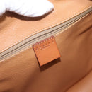 CELINE Macadam Canvas Mini Boston Bag PVC Leather Brown Gold Auth 197819A-18