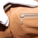CELINE Macadam Canvas Mini Boston Bag PVC Leather Brown Gold Auth 197819A-21