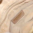 CHANEL Choco Bar Hand Bag Lamb Skin Brown Gold CC Auth 197821-17
