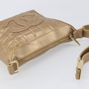 CHANEL Choco Bar Hand Bag Lamb Skin Brown Gold CC Auth 197821-6