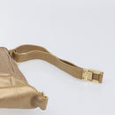 CHANEL Choco Bar Hand Bag Lamb Skin Brown Gold CC Auth 197821-8