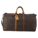 LOUIS VUITTON Monogram Keepall Bandouliere 55 Boston Bag M41414 LV Auth 197823-13