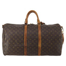 LOUIS VUITTON Monogram Keepall Bandouliere 55 Boston Bag M41414 LV Auth 197823-2