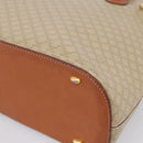 CELINE Macadam Canvas Hand Bag PVC Beige Gold Auth 197827-14