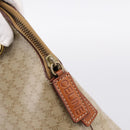 CELINE Macadam Canvas Hand Bag PVC Beige Gold Auth 197827-10