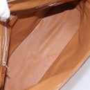 CELINE Macadam Canvas Hand Bag PVC Beige Gold Auth 197827-11
