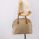 CELINE Macadam Canvas Hand Bag PVC Beige Gold Auth 197827-22