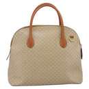 CELINE Macadam Canvas Hand Bag PVC Beige Gold Auth 197827-2