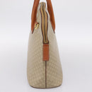 CELINE Macadam Canvas Hand Bag PVC Beige Gold Auth 197827-4